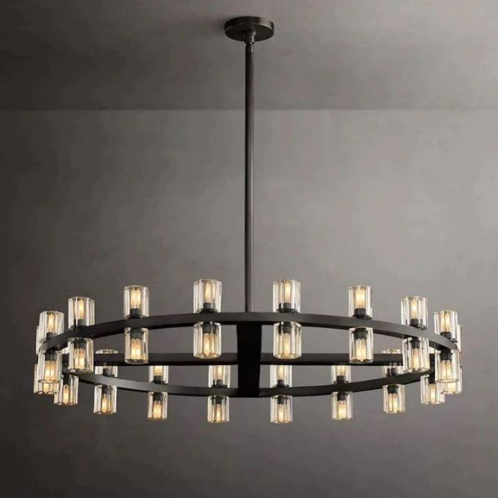 Aurora Wine-Glass Round Chandelier 36"