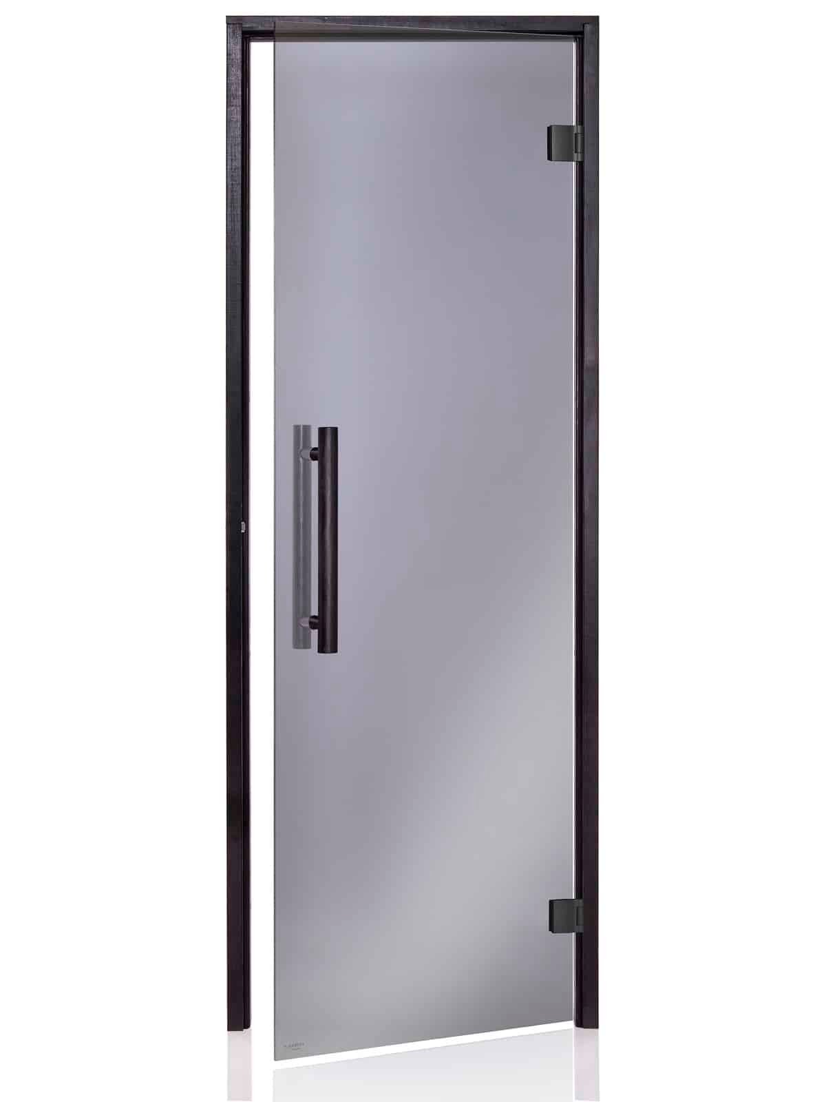 Premium All Glass Door-Black w/ Grey Glass 24 1/2″ x 80 1/8″