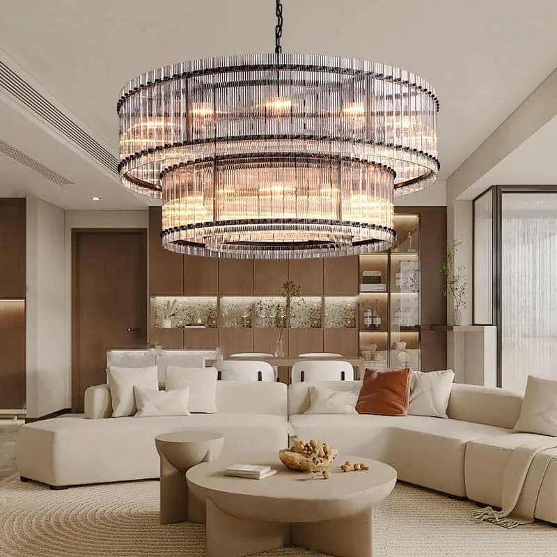 Tina Two-Tier Luxury Round Chandelier 48"