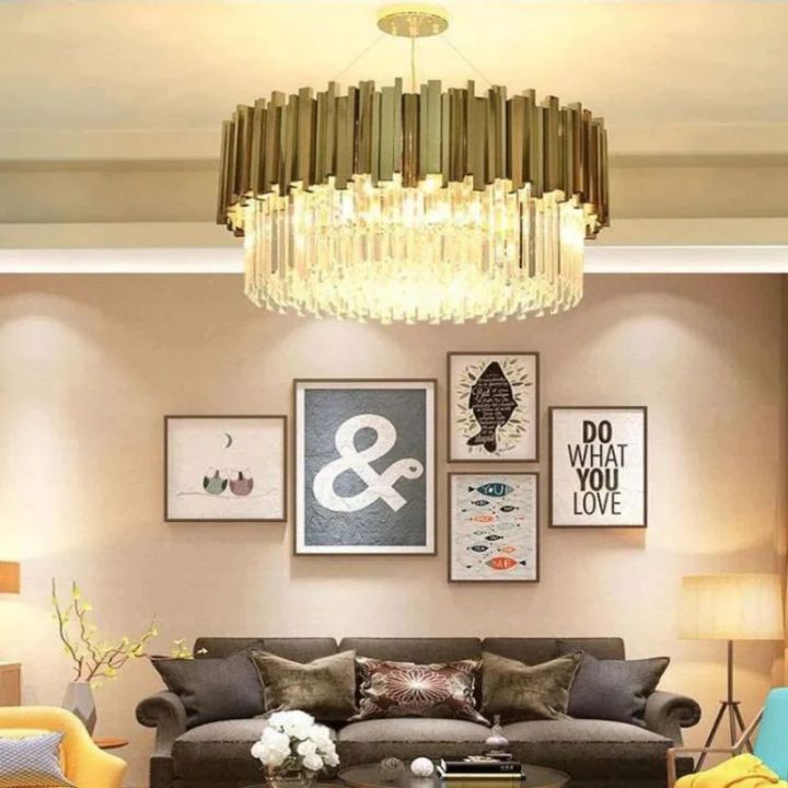 Bahay Charles Crystal Round Chandelier