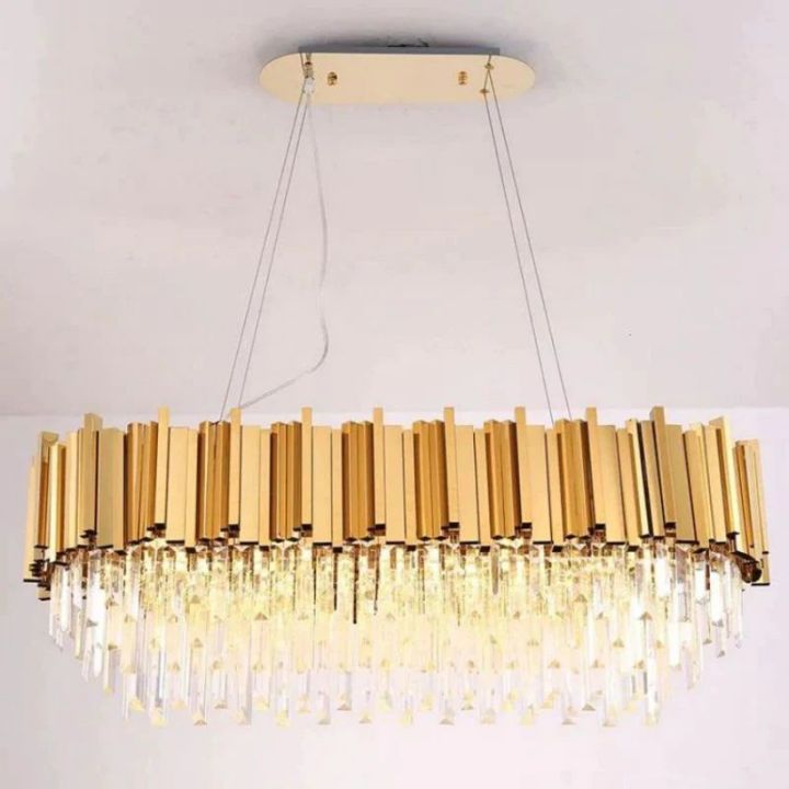 Bahay Felipe Crystal Oval Chandelier