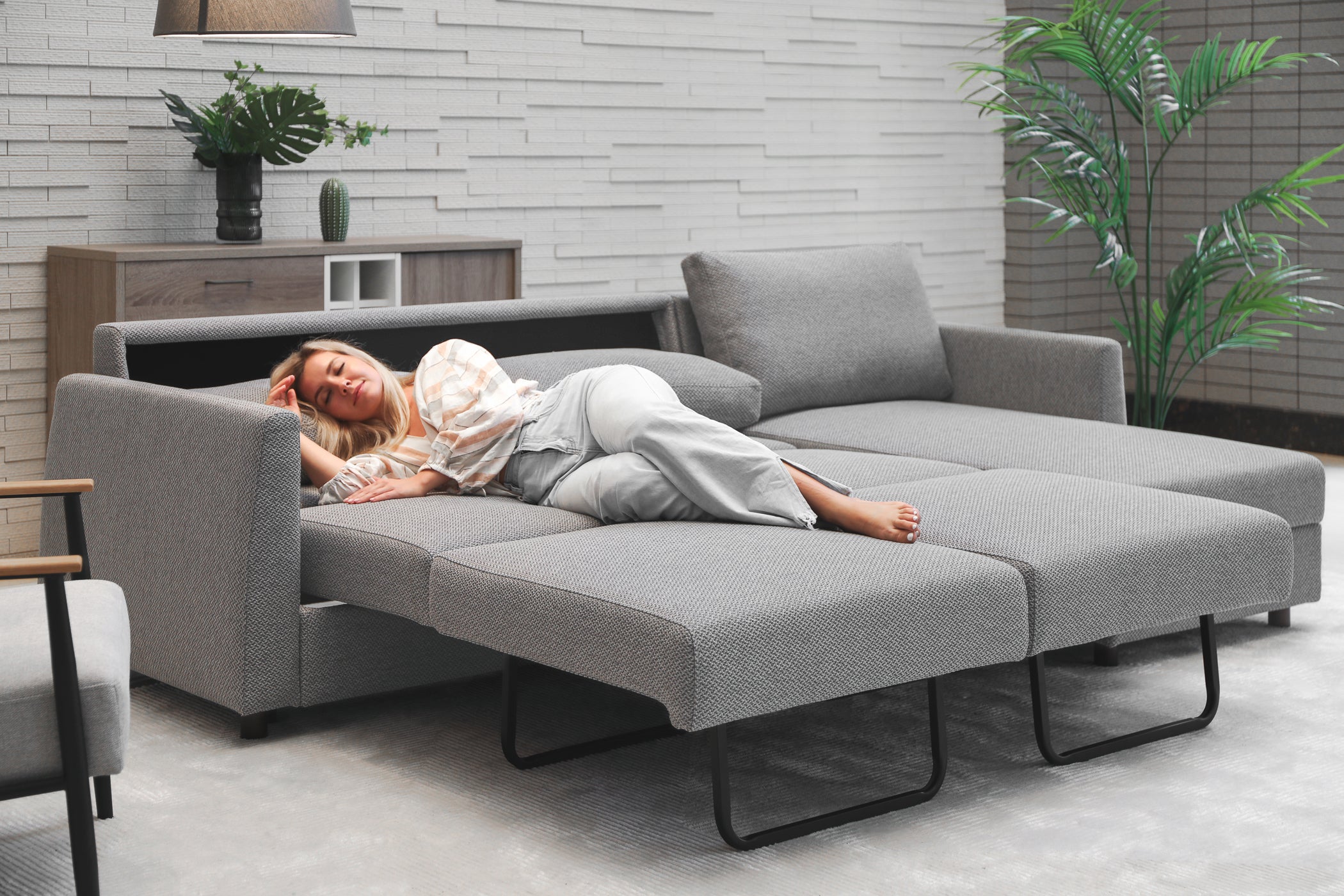 Bergen Reversible Sectional Sofa Bed With Storage