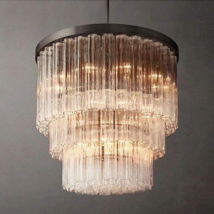 Besa 3-Tier Round Chandelier 36”