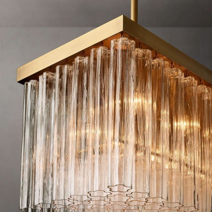 Besa Rectangular Chandelier 54”