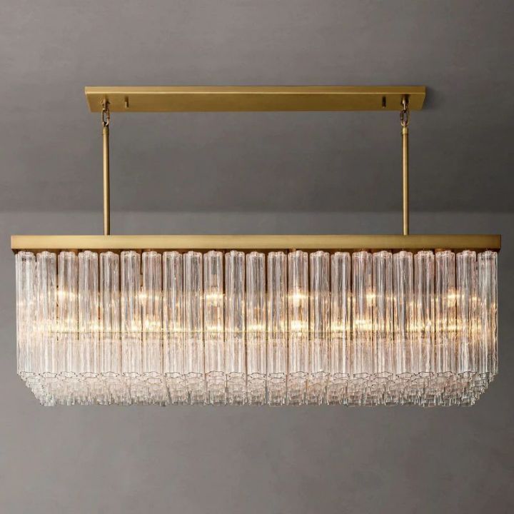 Besa Rectangular Chandelier 73”