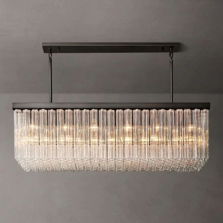 Besa Rectangular Chandelier 73”