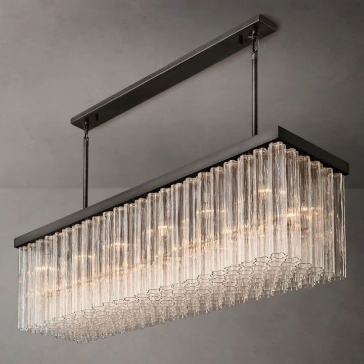 Besa Rectangular Chandelier 73”