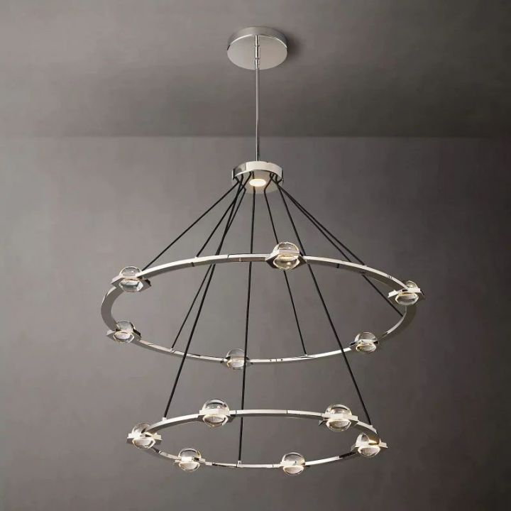 Besty Two-Tier Round Chandelier 48"