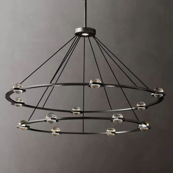 Besty Two-Tier Round Chandelier 60"