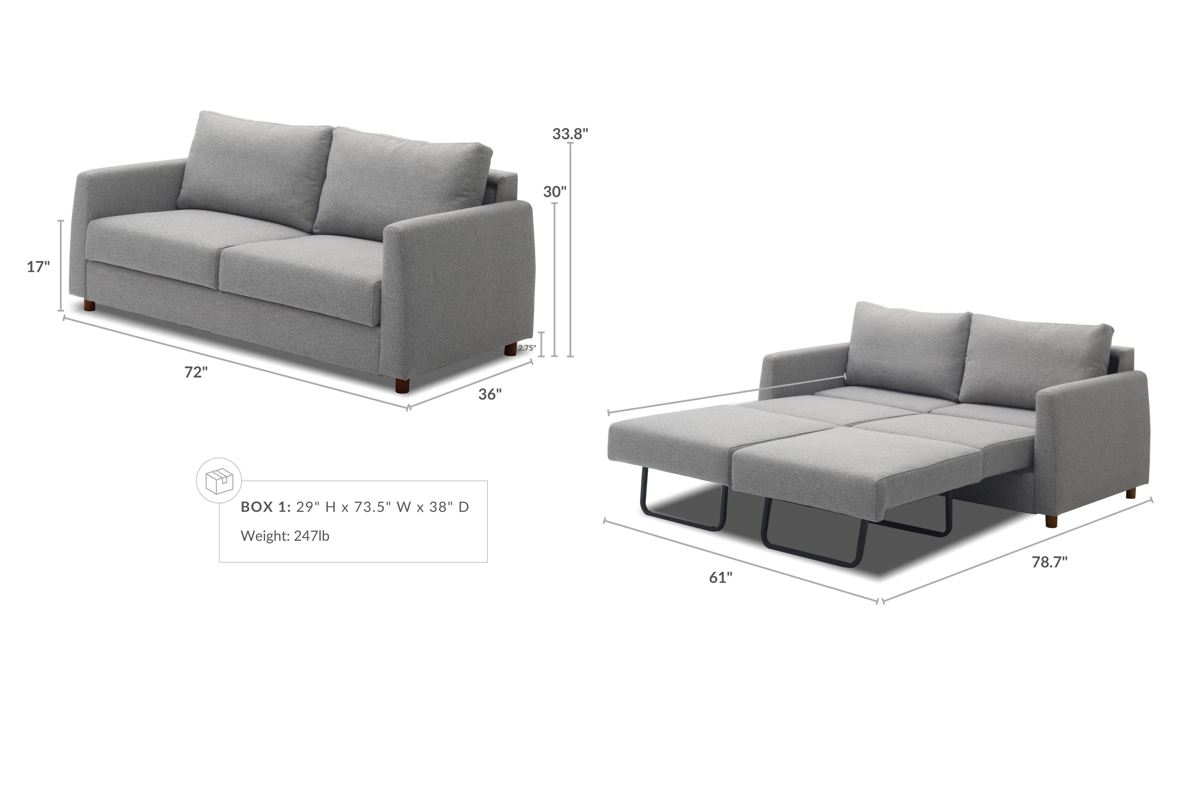 Blaine Sofa Bed - Open Box - Feather Grey