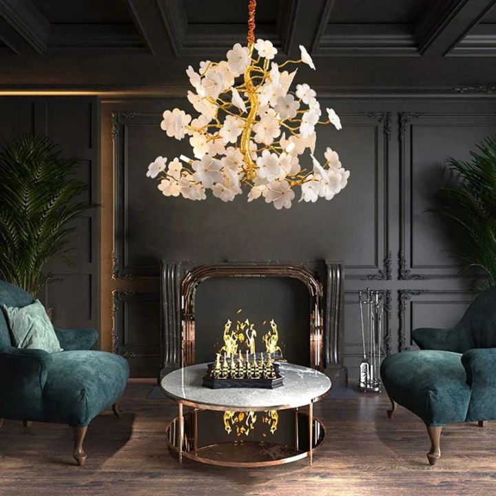 Cherry Dining Room Branch Chandelier