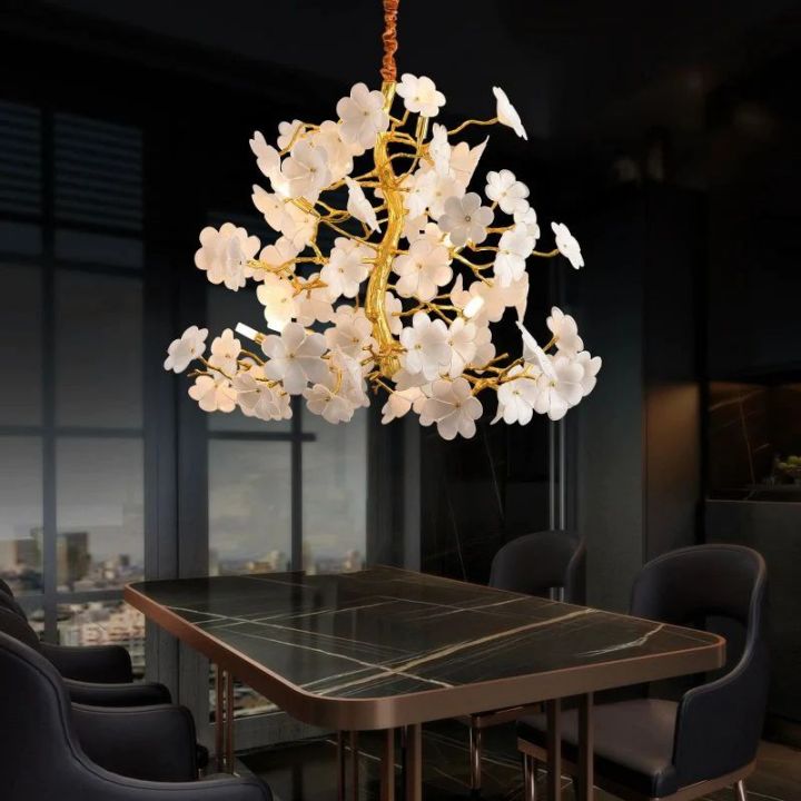 Cherry Dining Room Branch Chandelier