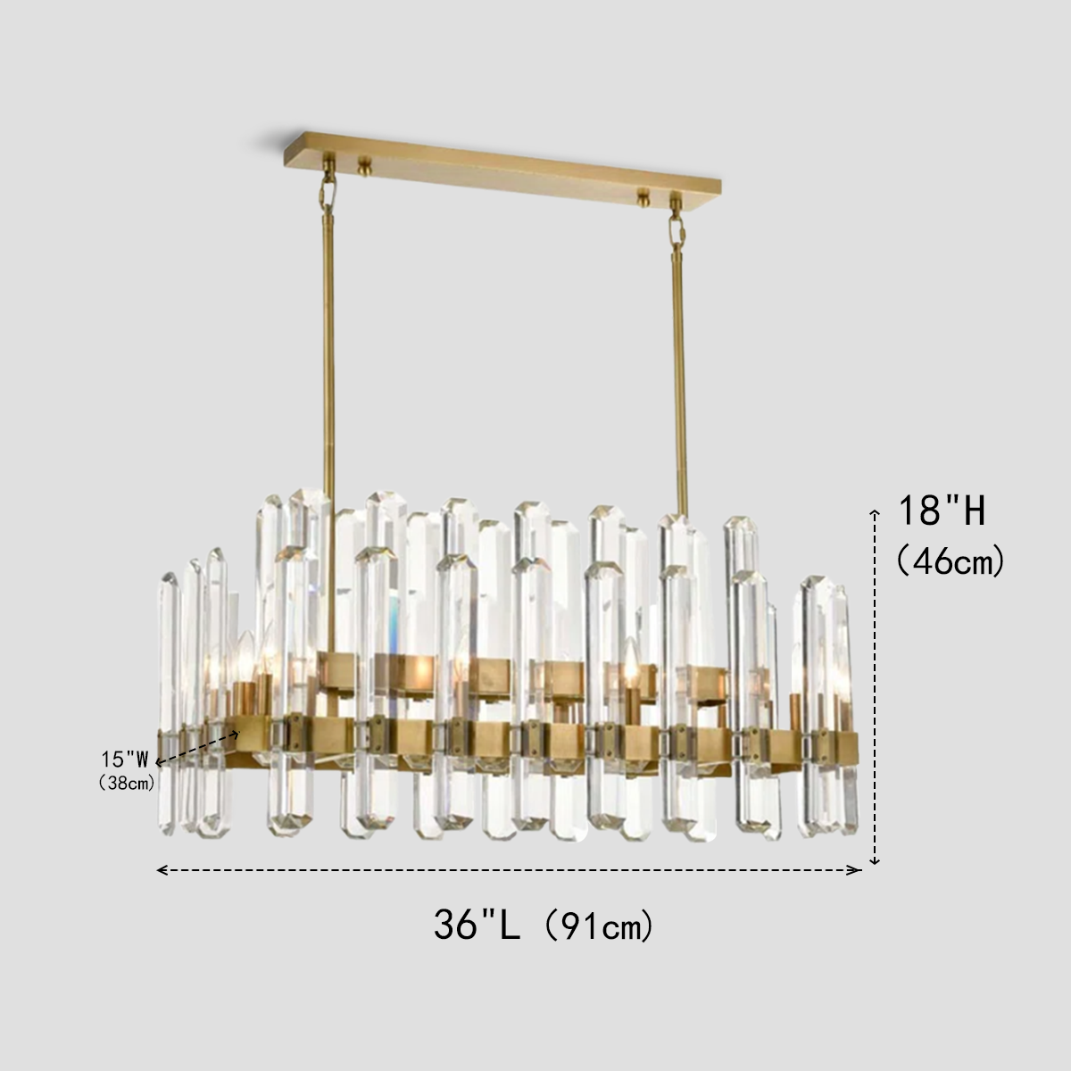 Isolde Crystal Linear Chandelier