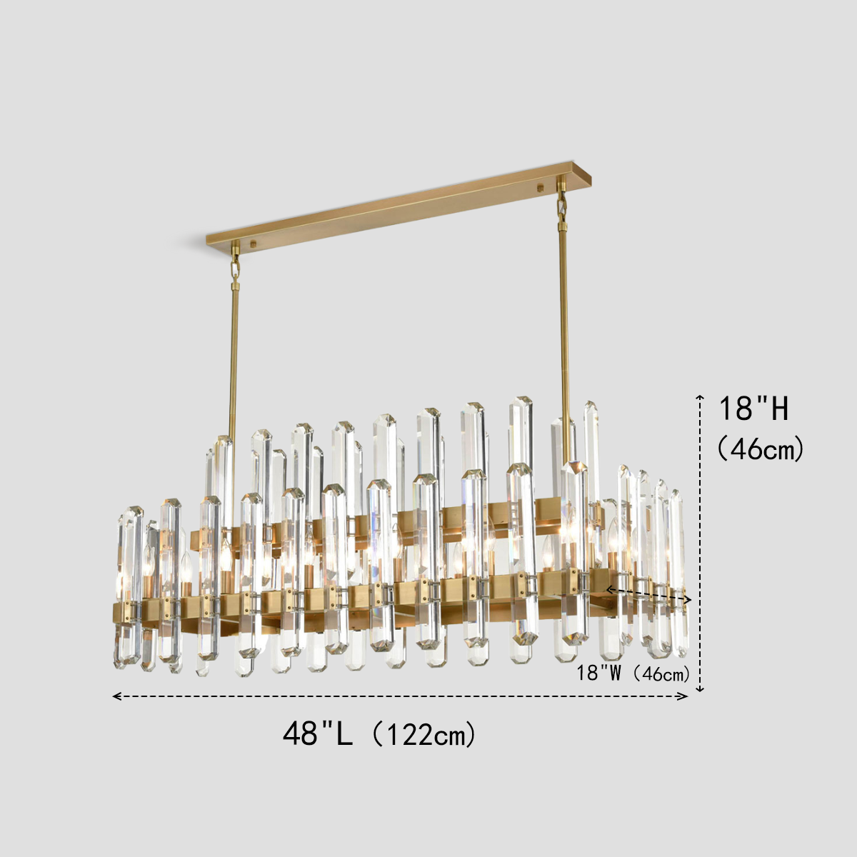 Isolde Crystal Linear Chandelier