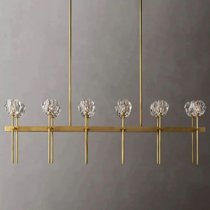 Crysball Double Linear Chandelier 60"