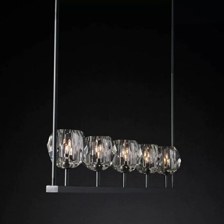 Crysball Glass Linear Chandelier 48"