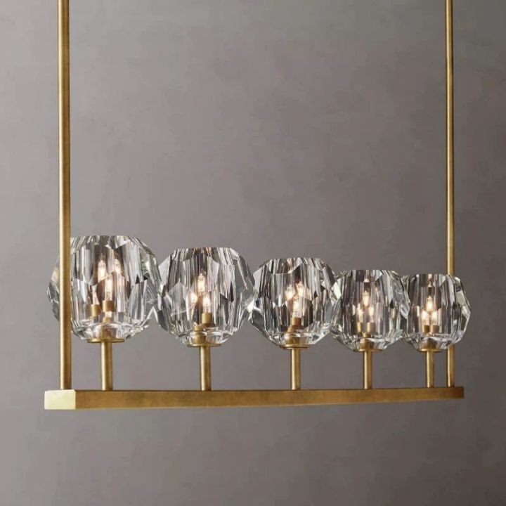 Crysball Glass Linear Chandelier 48"