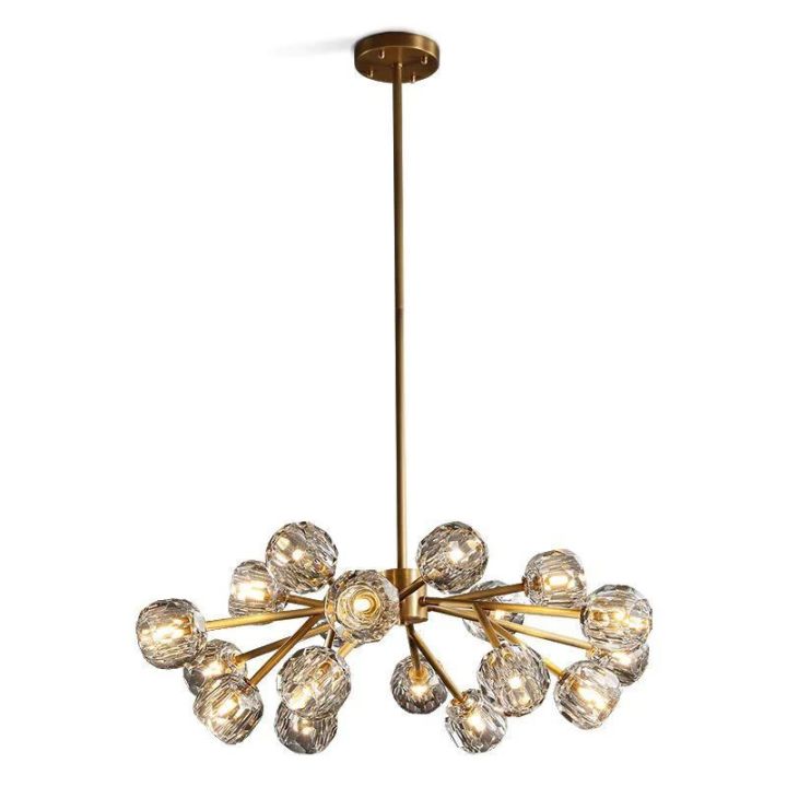 Crysball Glass Round Chandelier 36"