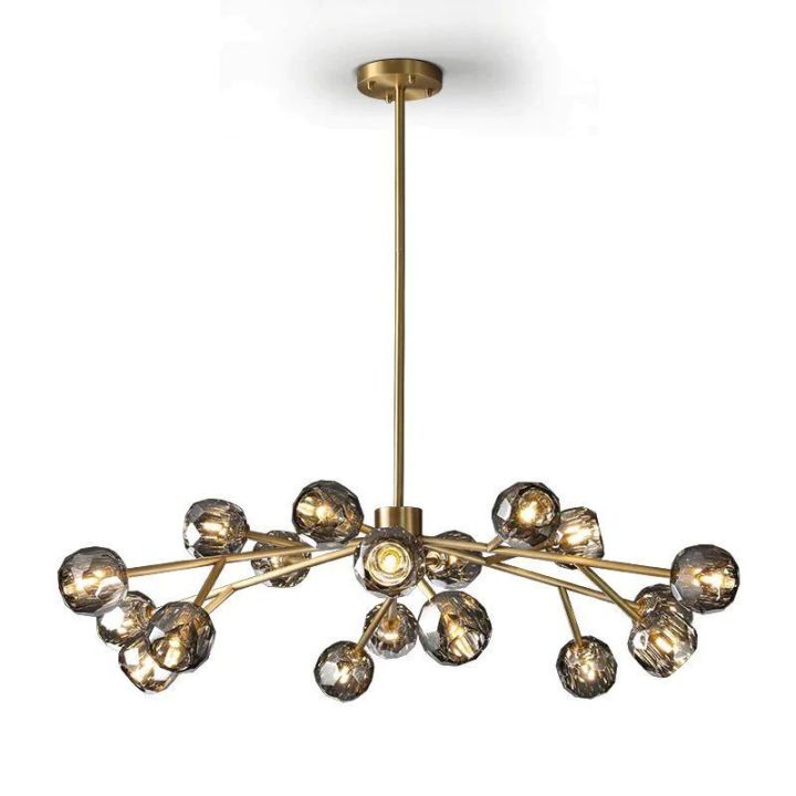 Crysball Glass Round Chandelier 48"