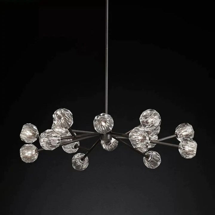 Crysball Glass Round Chandelier 48"