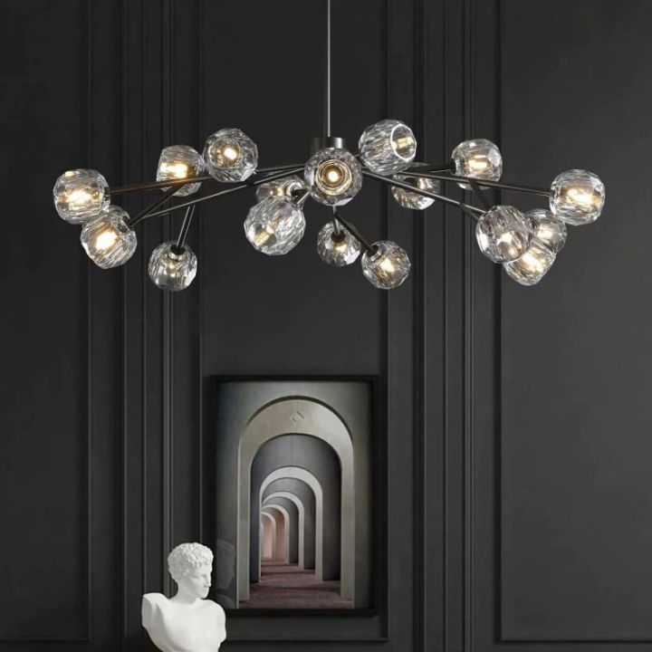 Crysball Glass Round Chandelier 48"