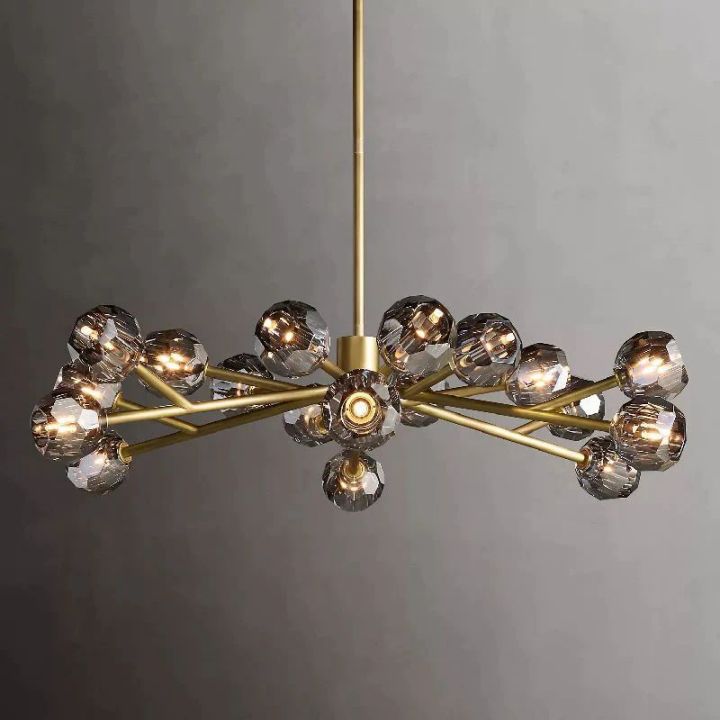 Crysball Glass Round Chandelier 48"