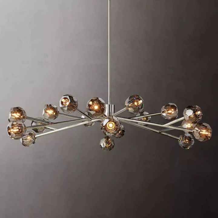 Crysball Glass Round Chandelier 60"