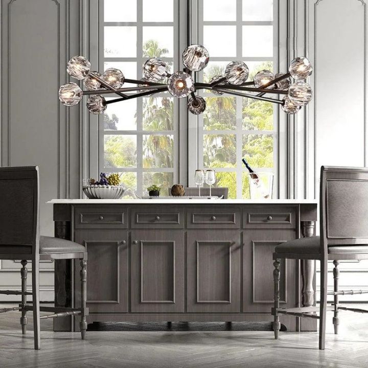 Crysball Glass Round Chandelier 60"