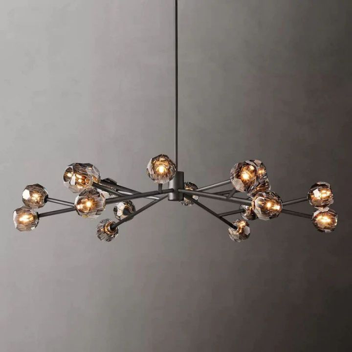 Crysball Glass Round Chandelier 60"