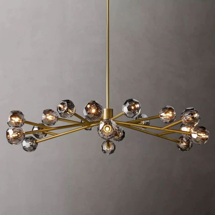 Crysball Glass Round Chandelier 60"