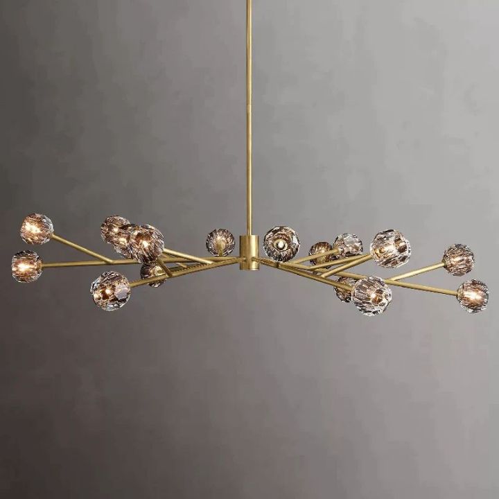 Crysball Glass Round Chandelier 72"