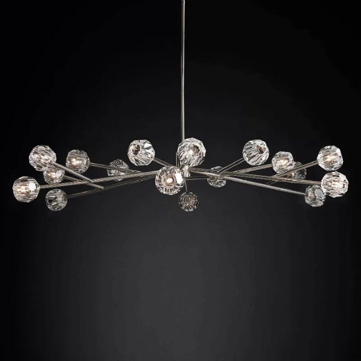 Crysball Glass Round Chandelier 72"