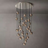 Crysball Smoke Glass Round Cluster Chandelier 30