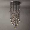 Crysball Smoke Glass Round Cluster Chandelier 30