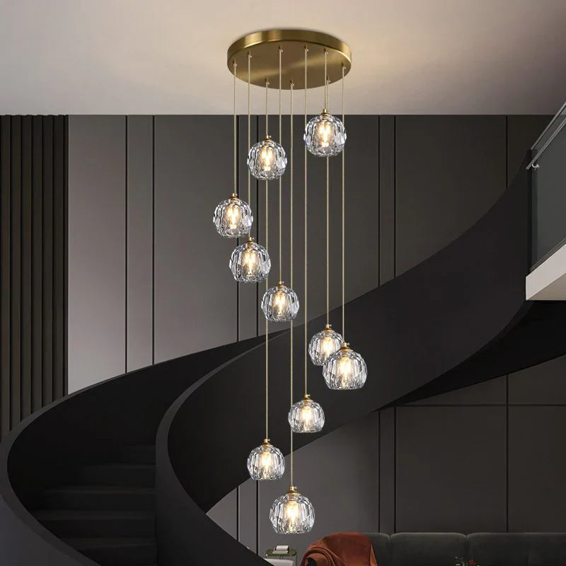 Crysball Cluster Round Chandelier 40"