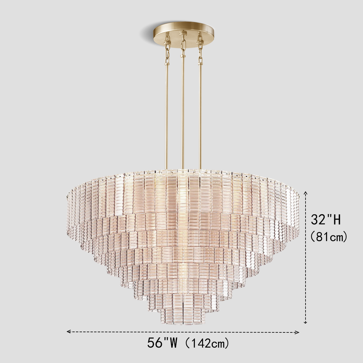 Guts Round Glass Tile Chandelier