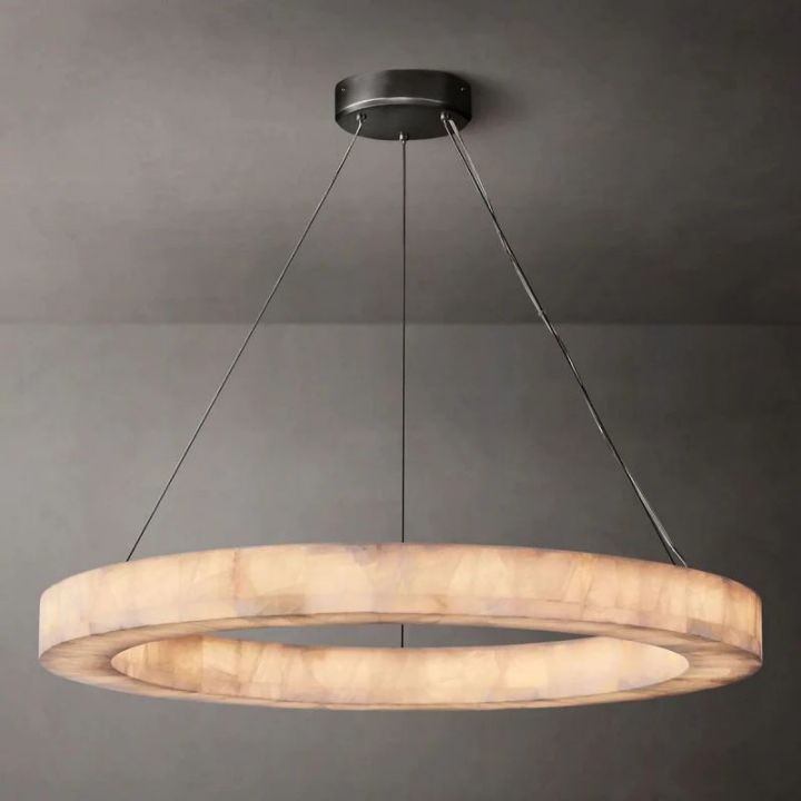 Derive Calcite Round Chandelier 31"40"60"