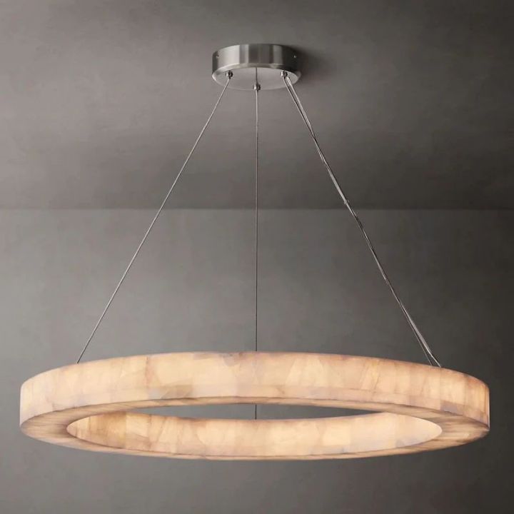 Derive Calcite Round Chandelier 31"40"60"