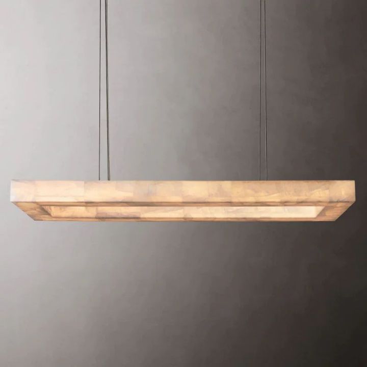 Derive Rectangular Calcite Chandelier 54"