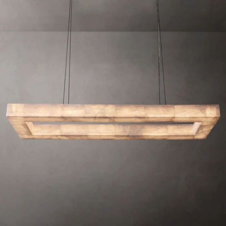 Derive Rectangular Calcite Chandelier 54"