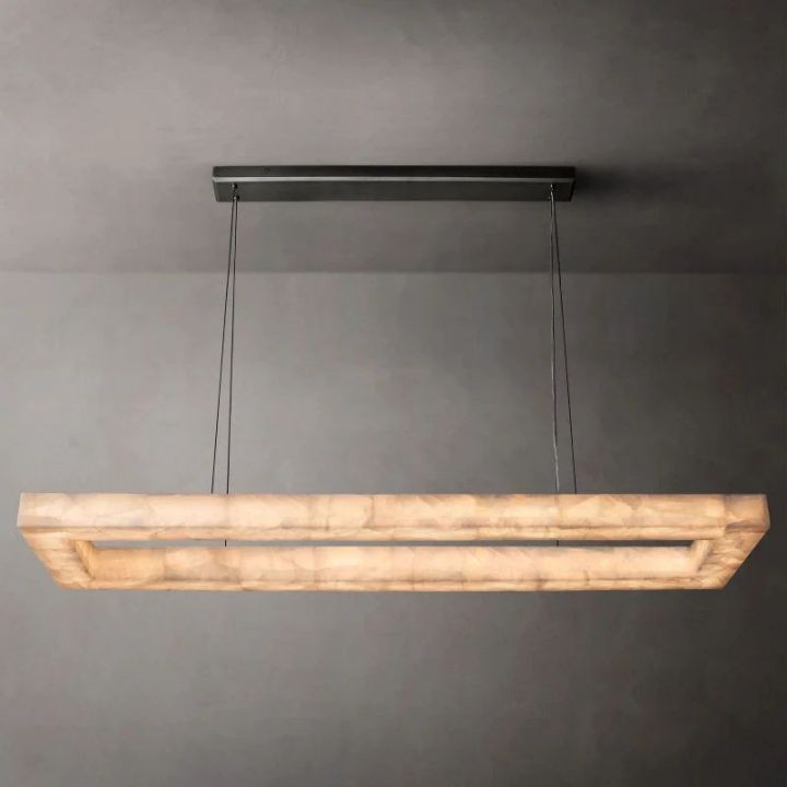 Derive Rectangular Calcite Chandelier 72"