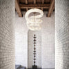 Designer Symmetrical Alabaster Pendant Chandelier