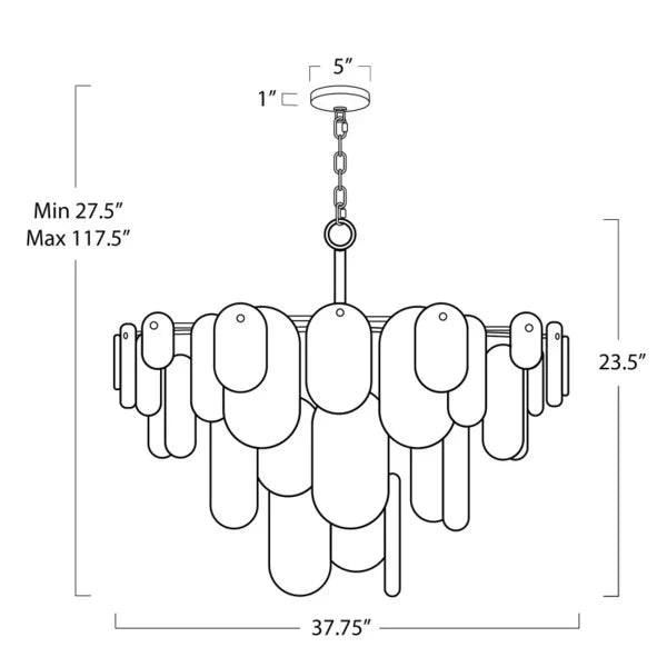 Evan Glass Chandelier