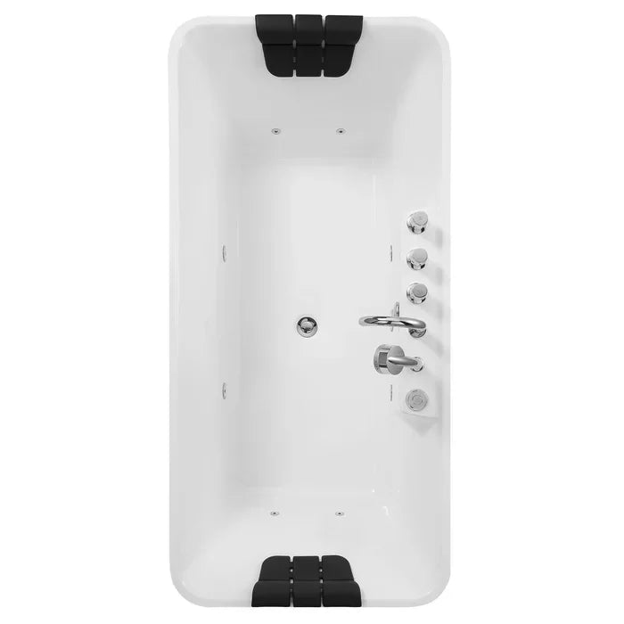 Freestanding Rectangle Whirlpool Bathtub