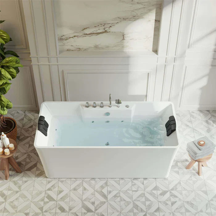 Freestanding Rectangle Whirlpool Bathtub