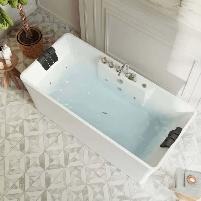 Freestanding Rectangle Whirlpool Bathtub