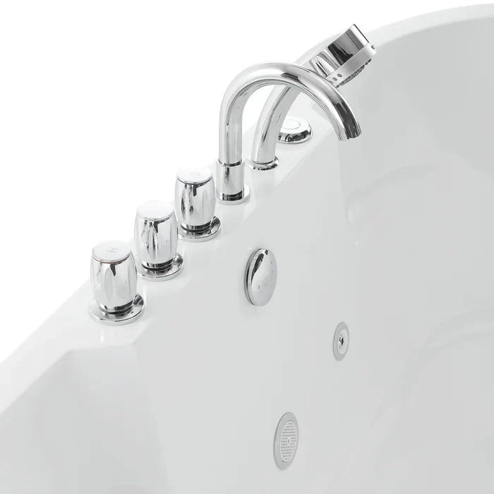 Empava 67 in. Freestanding Oval Whirlpool Bathtub | EMPV-67AIS17