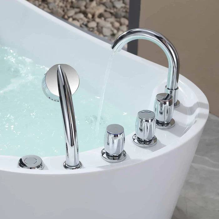 Empava 67 in. Freestanding Oval Whirlpool  Bathtub | EMPV-67AIS09