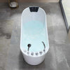 Empava 67 in. Freestanding Oval Whirlpool  Bathtub | EMPV-67AIS09