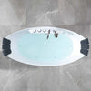 Empava 67 in. Hydromassage Freestanding Whirlpool Bathtub | EMPV-67AIS10